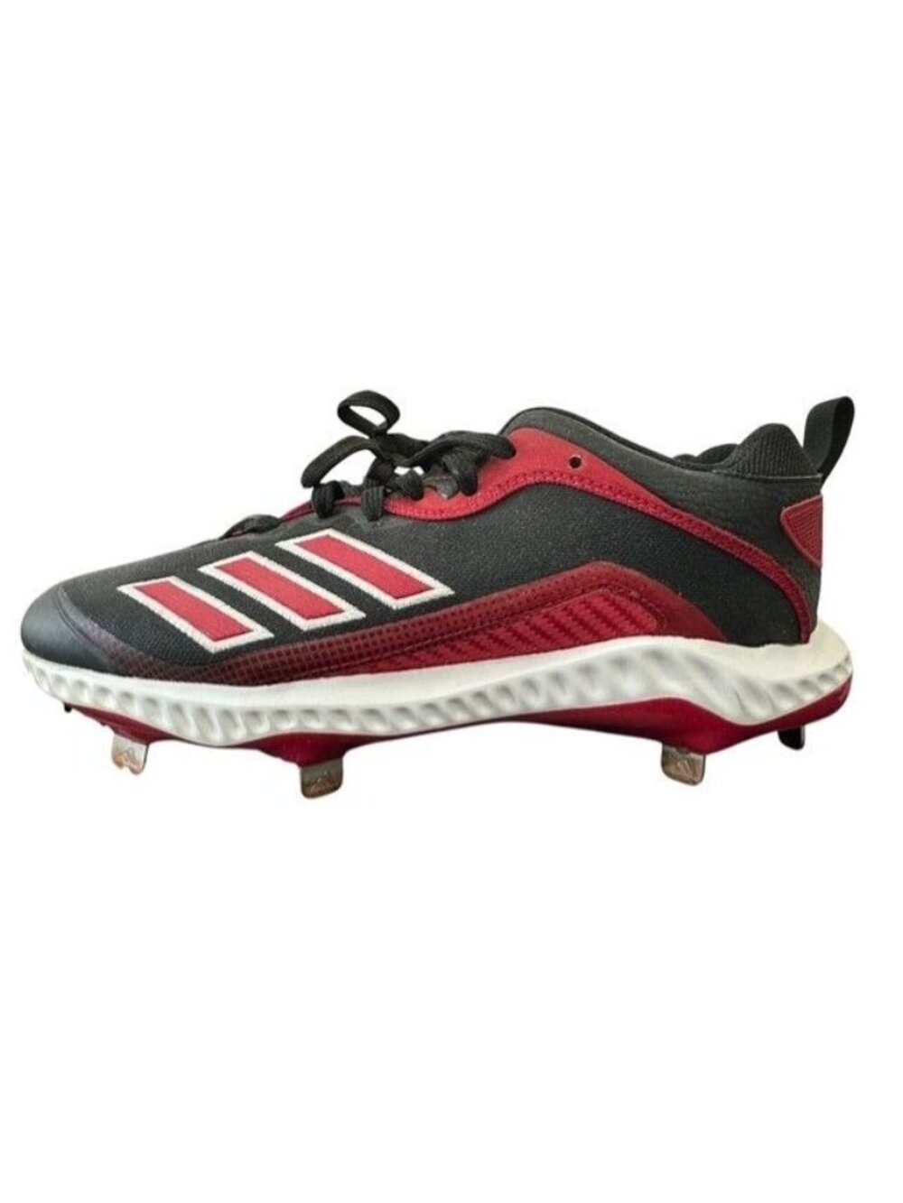 Adidas ICON 6 Metal Baseball Cleats ‘Power Red Black’ FV9348 Men's 9 New / Other - Picture 11 of 11